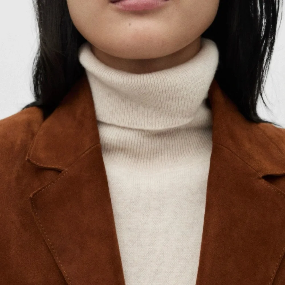 Mango Brown Leather Jacket - Picture 5 of 15